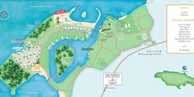 แผนที่ของจาไมก้า resorts
